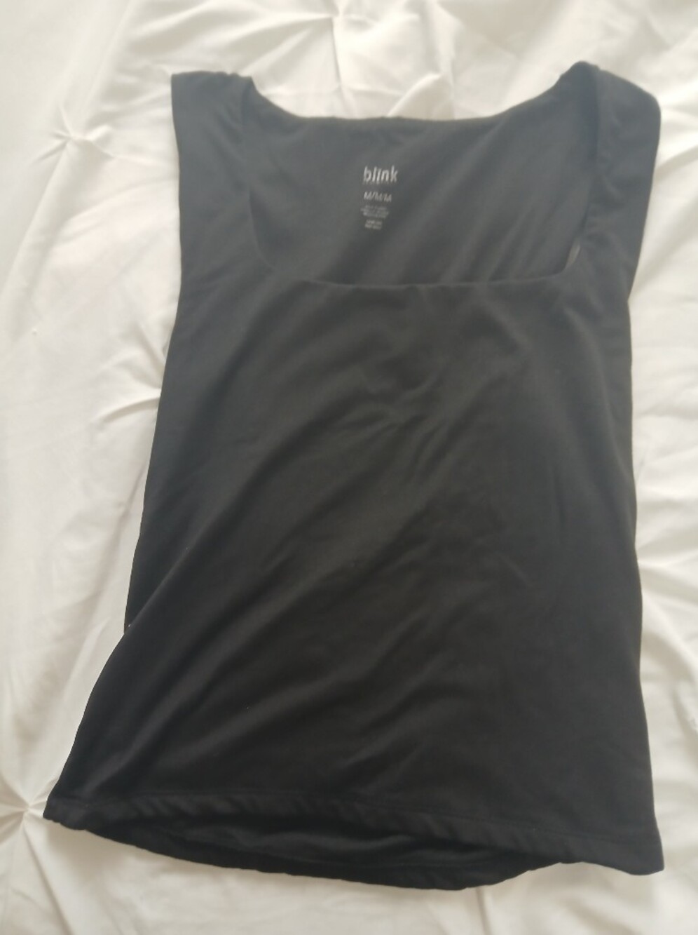 Black Women's Square Neck Top